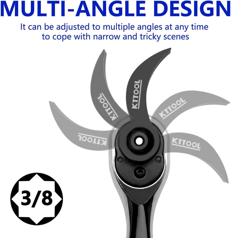 KTTOOL Store Pry Bar Wrench Adaptor Head, Crowbar Adapter Head Tool, Half Shaft Removal Car Repairing Tools 3/8" Drive - Image 3